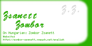 zsanett zombor business card